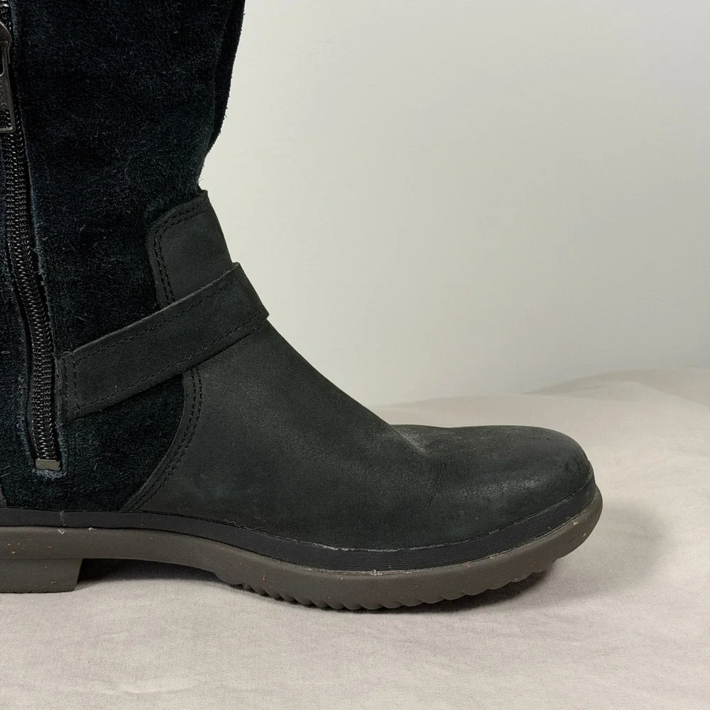 UGG THOMSEN Womens 6 Waterproof Riding Boots‎ Shearling Lined Suede 1005268
